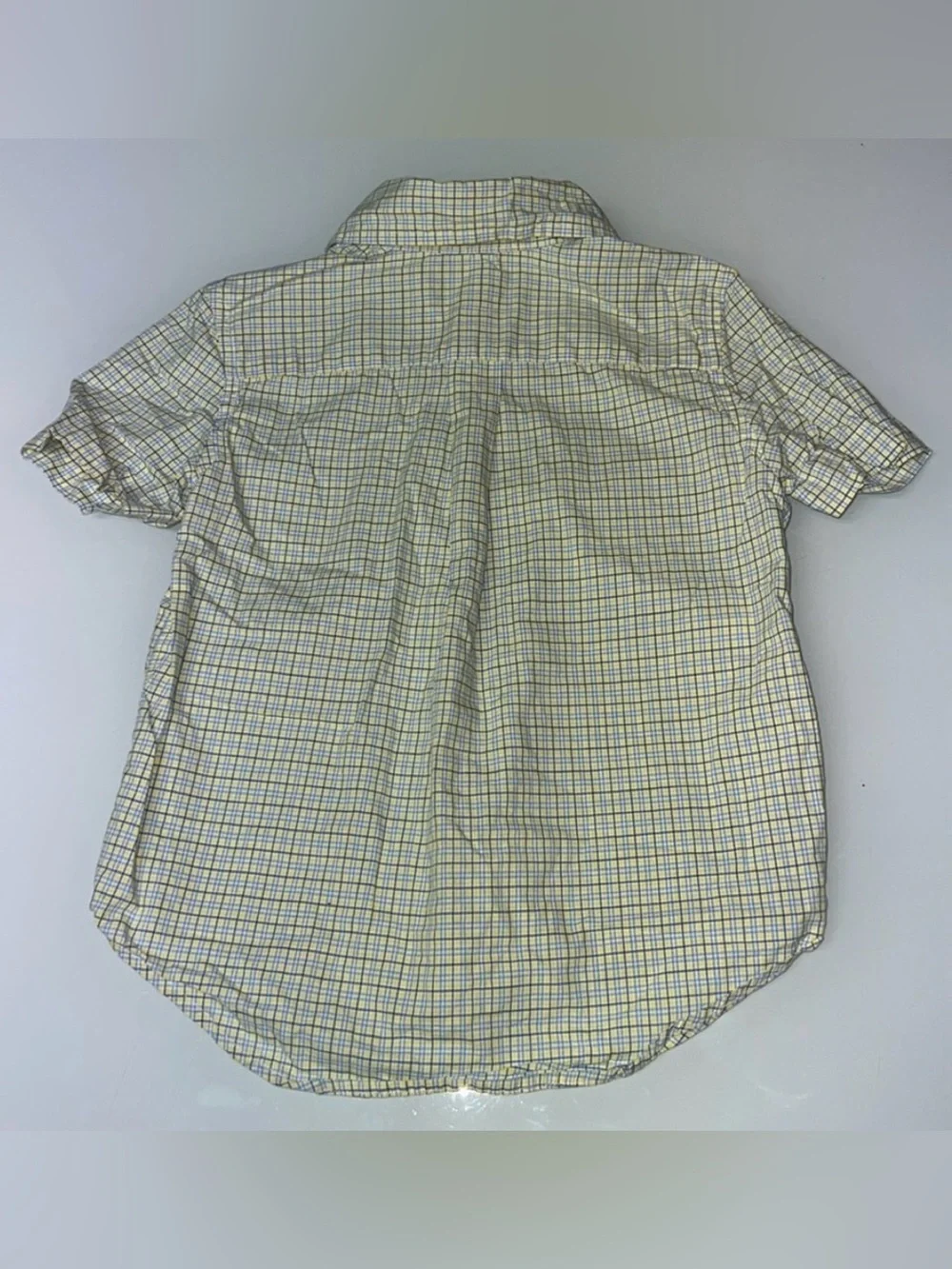 Ralph Lauren Yellow & Blue Plaid Short Sleeve Button-Down Shirt